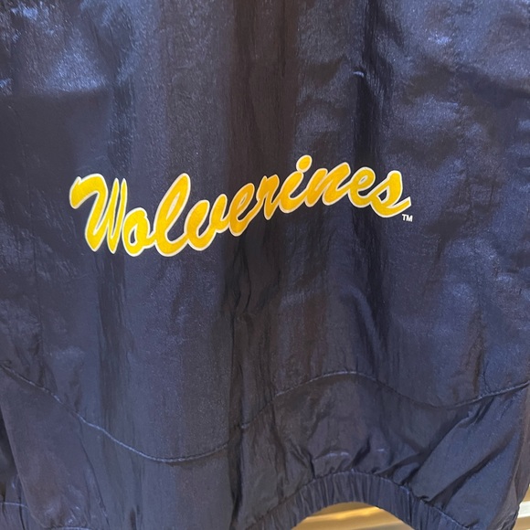 Michigan Wolverines Quarter Zip Jacket Mitchell & Ness - Picture 3 of 7